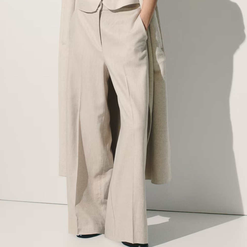 H&M Premium Linen Silk Blend Pants